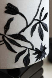 Black & White Floral Silhouette Table Lamp - thumbnail 5