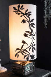 Black & White Floral Silhouette Table Lamp - thumbnail 4