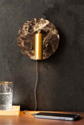 Marble Effect Wall Light With USB Phone Charger - thumbnail 4