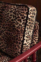 Leopard Print & Red Rebel Spindle Armchair - thumbnail 5