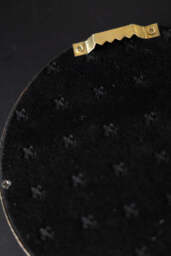 Antique Black Thin Framed Small Convex Mirror - thumbnail 5