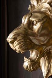 Large Gold Lion Head Wall Art - thumbnail 3