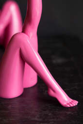 Kicking Leg Candle Holder In Hot Pink - thumbnail 4