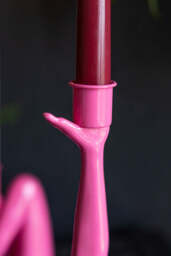 Kicking Leg Candle Holder In Hot Pink - thumbnail 5