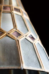Stained Glass Brass Pendant Light - thumbnail 3