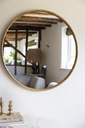 Round Antique Gold Wall Mirror - thumbnail 5