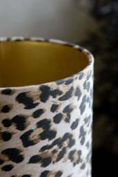 Curve Red Table Lamp With Leopard Shade - thumbnail 5