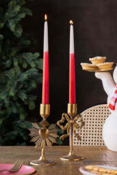 Set Of 2 Ombre Red Dinner Candles - thumbnail 3