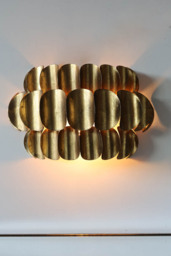 Antique Brass Curve Disc Wall Light - thumbnail 5