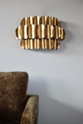 Antique Brass Curve Disc Wall Light - thumbnail 4