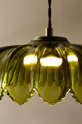 Gold & Green Pendant Desert Island Palm Light - thumbnail 5