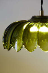 Gold & Green Pendant Desert Island Palm Light - thumbnail 3