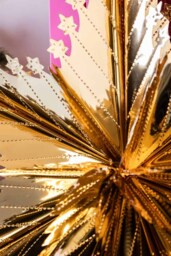 Christmas Star Hanging Decoration in Metallic Gold - thumbnail 5