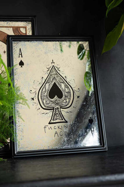 Fucking Ace Decorative Playing Card Mirror - image 1