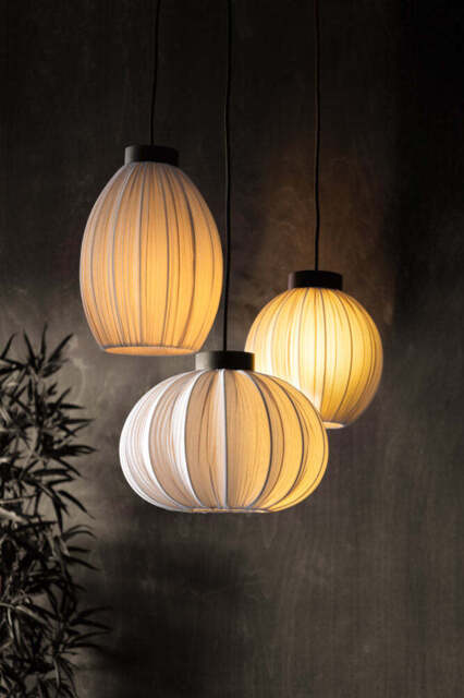 Natural Pleated Cluster Ceiling Light - image 1