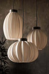 Natural Pleated Cluster Ceiling Light - thumbnail 4