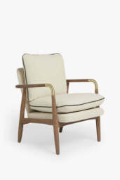 Natural & Black Piping Signature Accent Chair - thumbnail 5