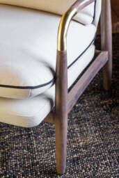 Natural & Black Piping Signature Accent Chair - thumbnail 4