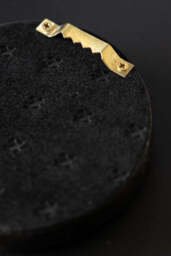 Antique Black Thin Framed Extra Small Convex Mirror - thumbnail 5