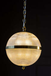 Parisian Gold & Glass Globe Trio Ceiling Light - thumbnail 3