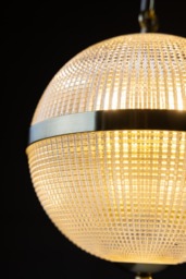 Parisian Gold & Glass Globe Trio Ceiling Light - thumbnail 4