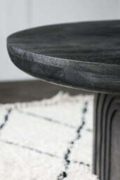 Abstract Black Mango Wood Coffee Table - thumbnail 5