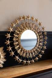 Antique Gold Jewelled Star Wall Mirror - thumbnail 1