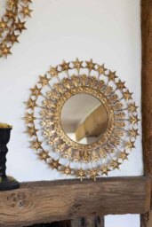 Antique Gold Jewelled Star Wall Mirror - thumbnail 4