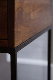 Split Level 2-Drawer Mango Wood Bedside Table - thumbnail 5