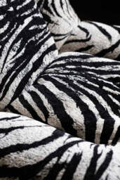 Zebra Print Velvet Swivel Chair - thumbnail 4