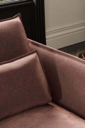 The Lola 2 Seater Sofa in Luxe Pink Velvet - thumbnail 4