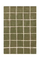 The Albany Grid Rug in Olive - Available in 3 Sizes - thumbnail 5