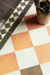 Terracotta Checkered Durable Runner - thumbnail 3