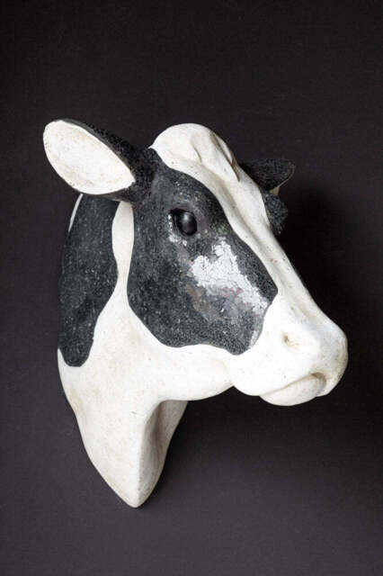 Large Faux Cow Head Wall Art - image 1