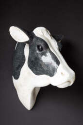 Large Faux Cow Head Wall Art - thumbnail 1