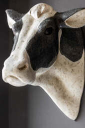 Large Faux Cow Head Wall Art - thumbnail 3