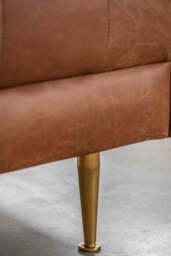Chesterfield Antique Brown Leather 3-Seater Sofa - thumbnail 5