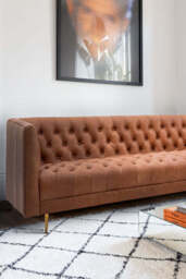 Chesterfield Antique Brown Leather 3-Seater Sofa - thumbnail 4