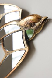 Brass & Mirror Swallow Wall Decoration - thumbnail 5