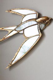 Brass & Mirror Swallow Wall Decoration - thumbnail 4