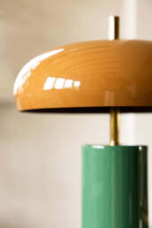Caramel & Green Domed Table Lamp - thumbnail 4