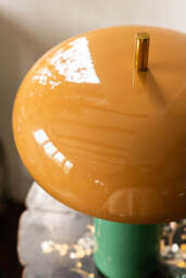 Caramel & Green Domed Table Lamp - thumbnail 5