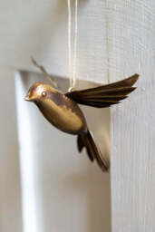 Antique Gold Bird Hanging Ornament - thumbnail 1
