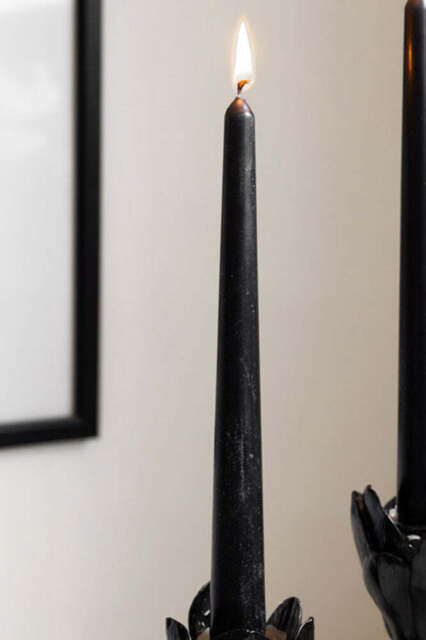Beautiful Tapered Black Dinner Candle - image 1