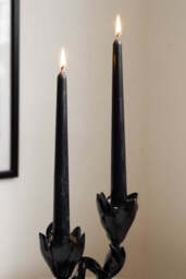 Beautiful Tapered Black Dinner Candle - thumbnail 4