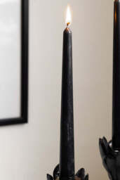 Beautiful Tapered Black Dinner Candle - thumbnail 1