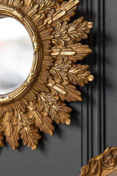 Antique Gold Ornate Leaf Small Mirror - thumbnail 3