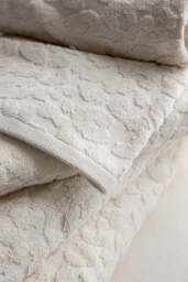 Leopard Jacquard Towel in Almond - thumbnail 4