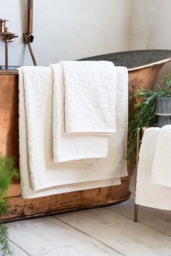 Leopard Jacquard Towel in Almond