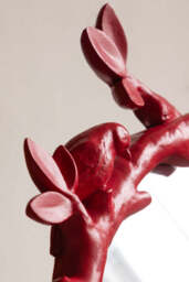 Beautiful Red Bird Oval Wall Mirror - thumbnail 3